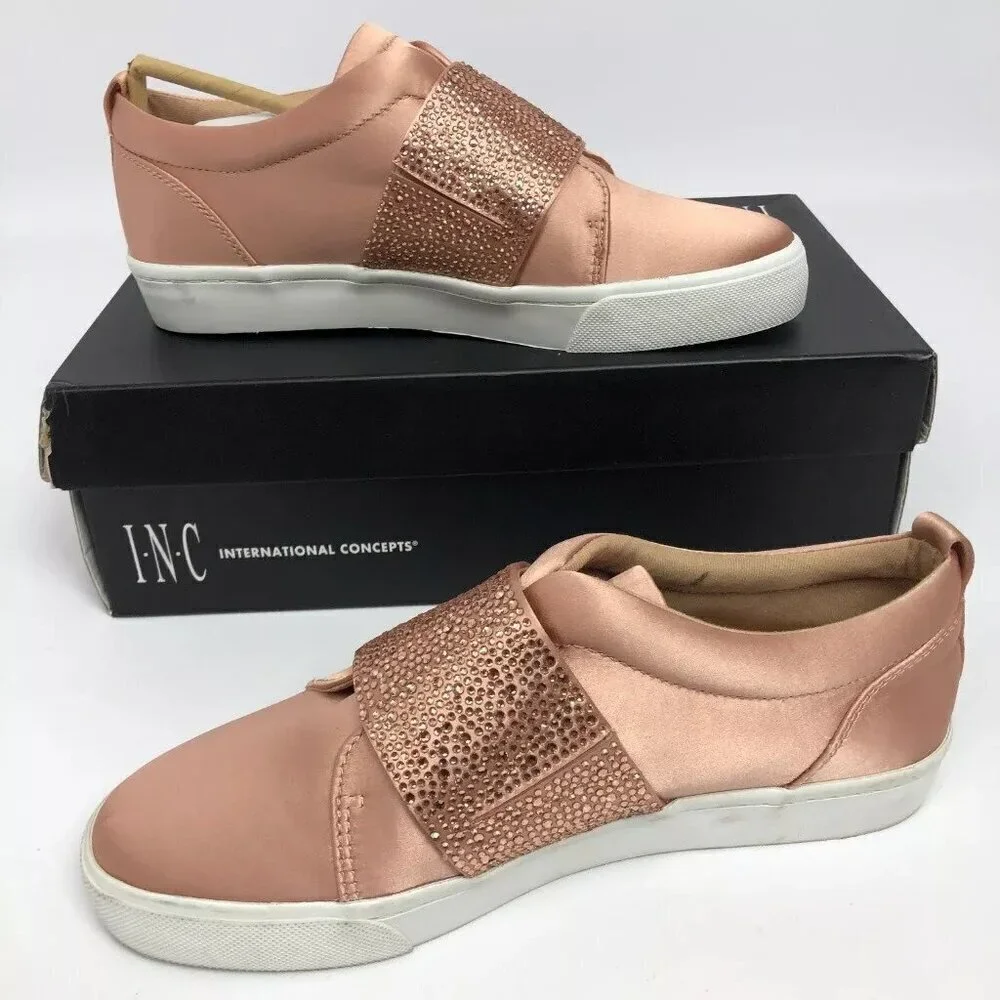 INC International Concepts Womens Sapphira Slip-On Sneak Blush Pink 7M